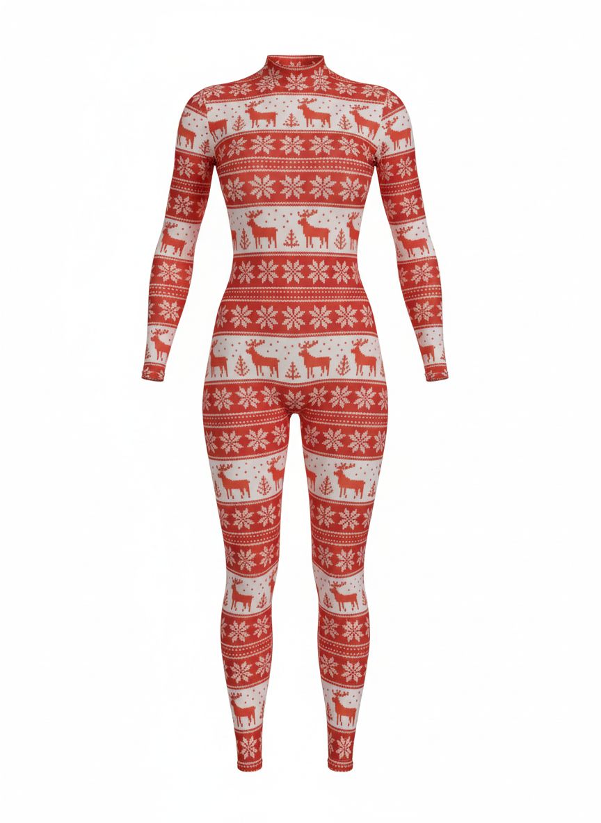 Charming Peach Jumpsuit - Ugly Christmas