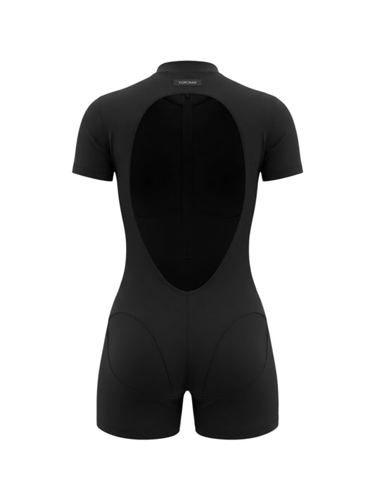 Zip-Up Modest Peach Playsuit