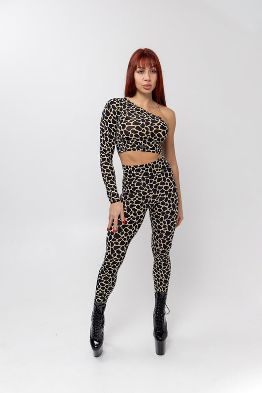 Charming Peach Leggings - Camelopard