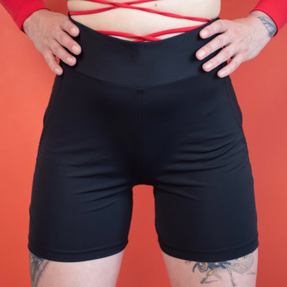 Red - Eyed Peach Shorts - Black