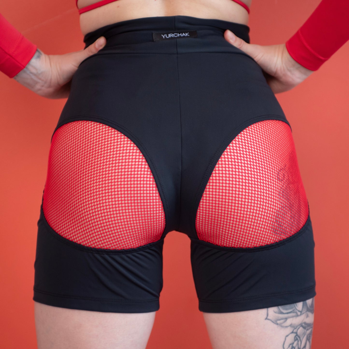 Red - Eyed Peach Shorts - Black