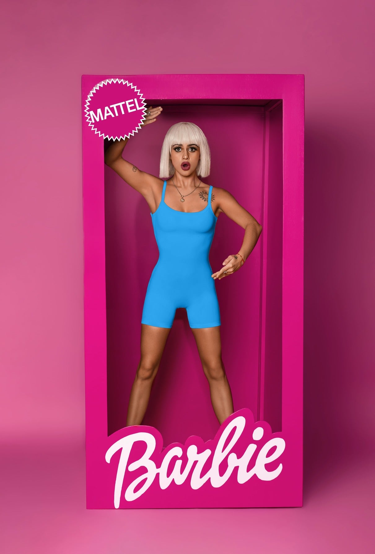 Charming Peach Bodysuit (with bicycle shorts)