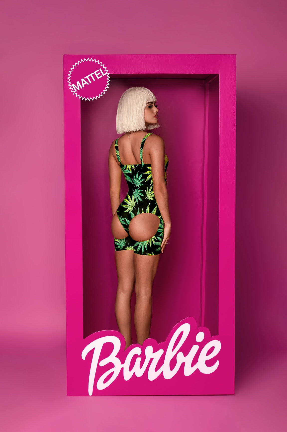 Charming Peach Bodysuit (with bicycle shorts)