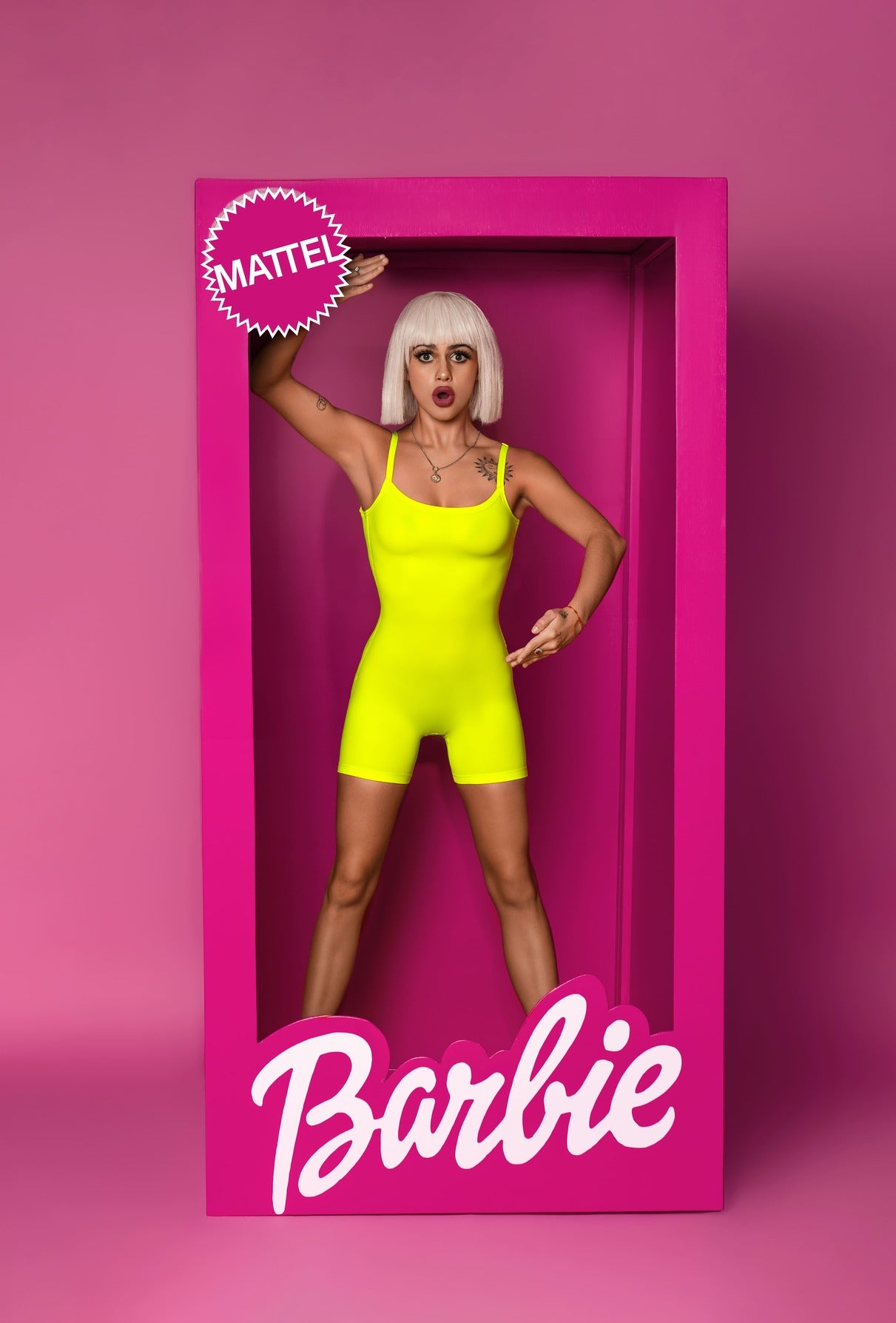 Charming Peach Bodysuit (with bicycle shorts)