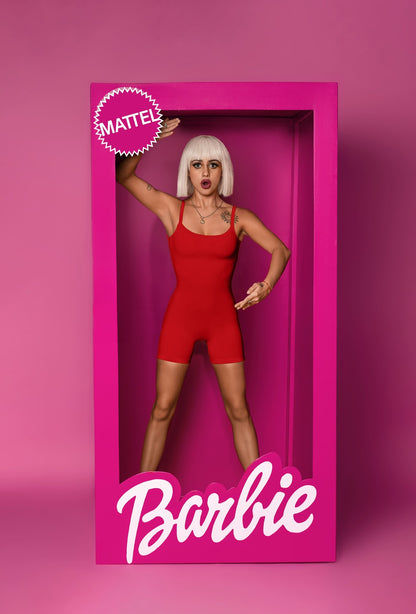 Charming Peach Bodysuit (with bicycle shorts)