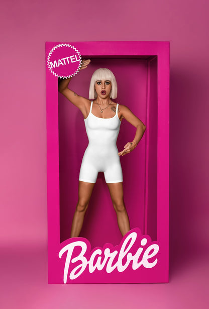 Charming Peach Bodysuit (with bicycle shorts)